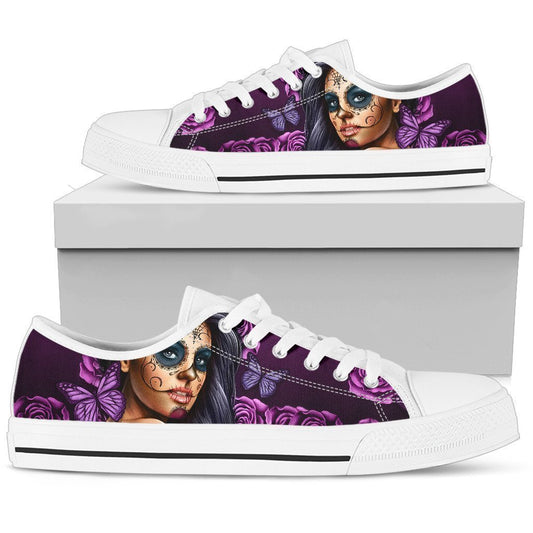 Women's Low Top Calavira Violet (White Soles)-6teenth World™-Women's Low Top Shoe-US5.5 (EU36)-Vibe Cosy™