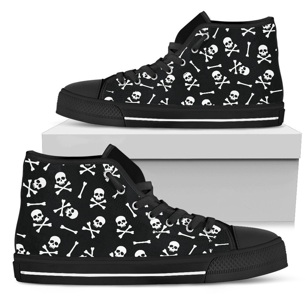 Skull Patterns-6teenth Outlet-Mens High Top - Black - Skull Patterns-US5 (EU38)-Vibe Cosy™