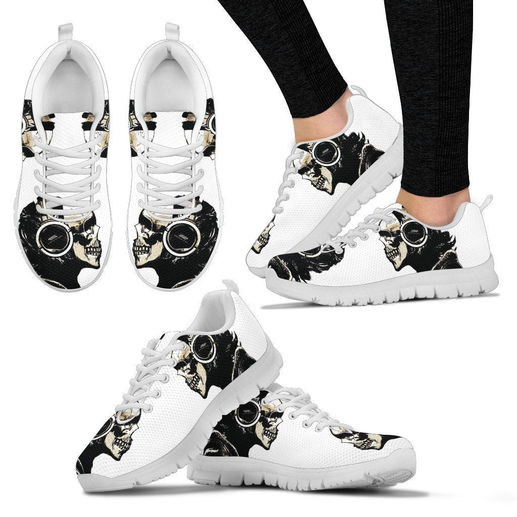 Skull Shoes-T-Shirts-6teenth Outlet-Women's Sneakers - White - Skull Shoes-US5 (EU35)-Vibe Cosy™