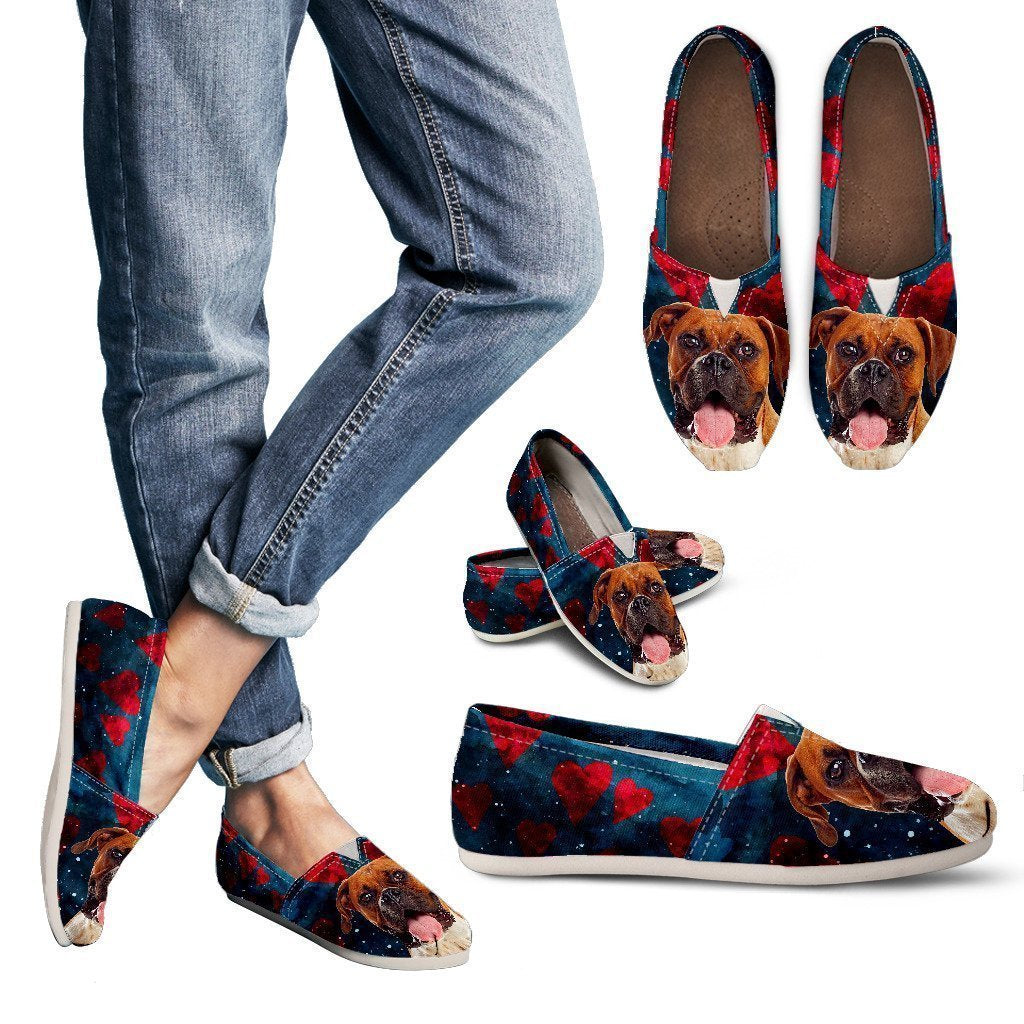 Boxer Dog Hearts Women's Casual Shoes-6teenth World™-Women's Casual Shoes-US6 (EU36)-Vibe Cosy™