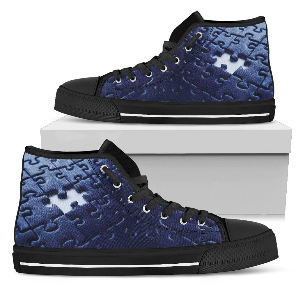 Autism Shoes-Shoes-6teenth Outlet-Mens High Top - Black - Autism Shoes-US5 (EU38)-Vibe Cosy™
