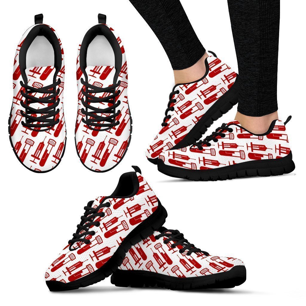 Phlebotomist Women's Sneakers Style 3 (Black)-6teenth World™-Women's Sneakers-US5 (EU35)-Vibe Cosy™