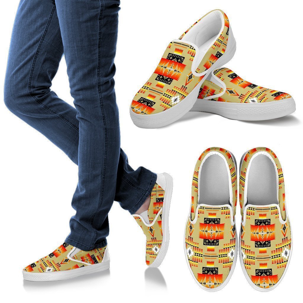 Seven Tribes Tan Men's Slip Ons-6teenth World™-Kid's Sneakers-US8 (EU40)-Vibe Cosy™