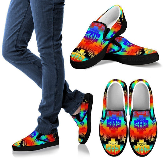 Spring Stampede Men's Slip Ons-6teenth World™-Kid's Sneakers-US8 (EU40)-Vibe Cosy™