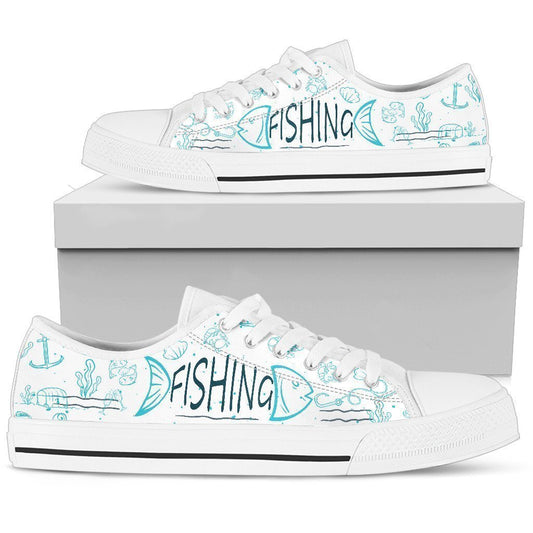 Fishing Women's Low Top Shoe-6teenth World™-Women's Low Top Shoe-US5.5 (EU36)-Vibe Cosy™