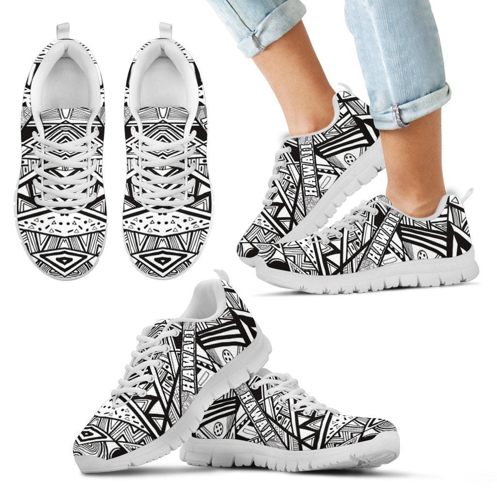 Hawaii Polynesian Sneakers 08 - AH - J9-SNEAKERS-Alohawaii-Kid's Sneakers-11 CHILD (EU28)-White-Vibe Cosy™