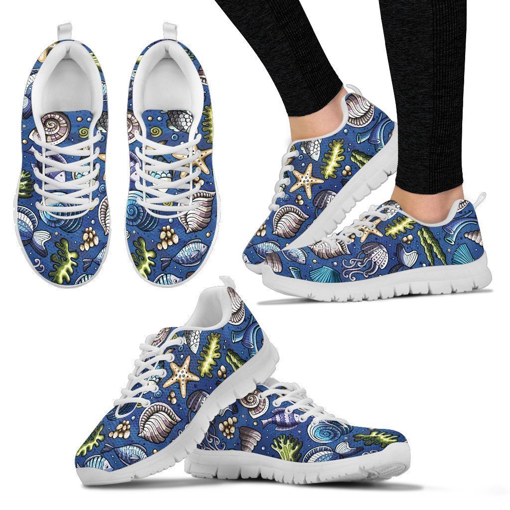 Sea life Women's Sneakers-6teenth World™-Women's Sneakers-US5 (EU35)-Vibe Cosy™