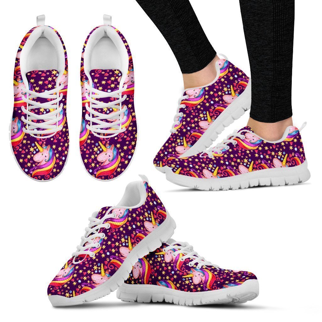 Unicorn and Stars Women's Sneakers-6teenth World™-Women's Sneakers-US5 (EU35)-Vibe Cosy™