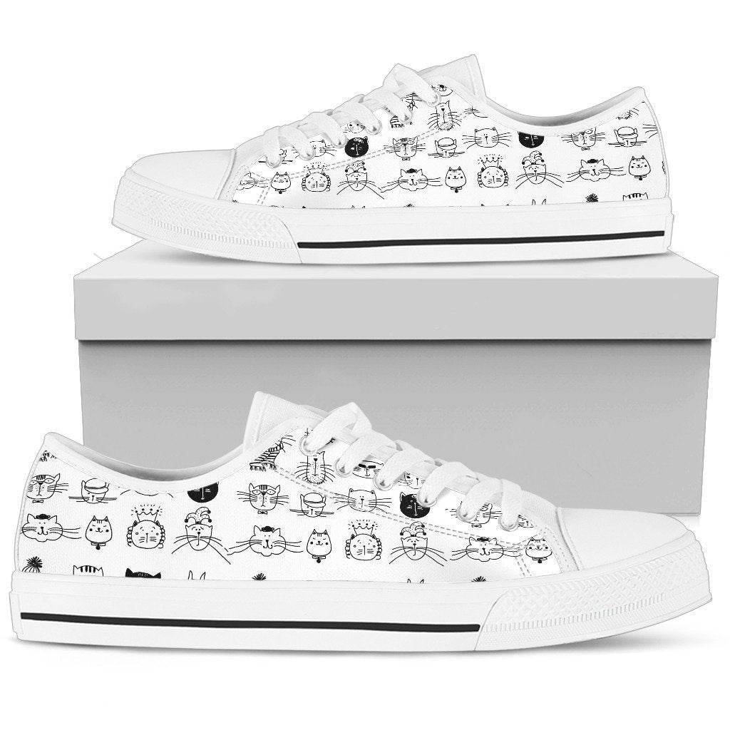 Cats Women's Low Top Shoe-6teenth World™-Women's Low Top Shoe-US5.5 (EU36)-Vibe Cosy™