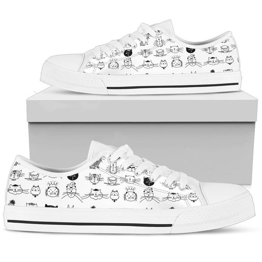 Cats Women's Low Top Shoe-6teenth World™-Women's Low Top Shoe-US5.5 (EU36)-Vibe Cosy™