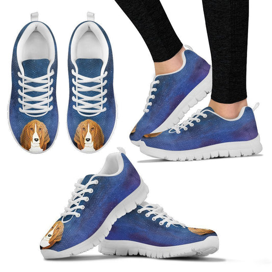 Basset Hound Women's Sneakers-6teenth World™-Women's Sneakers-US5 (EU35)-Vibe Cosy™
