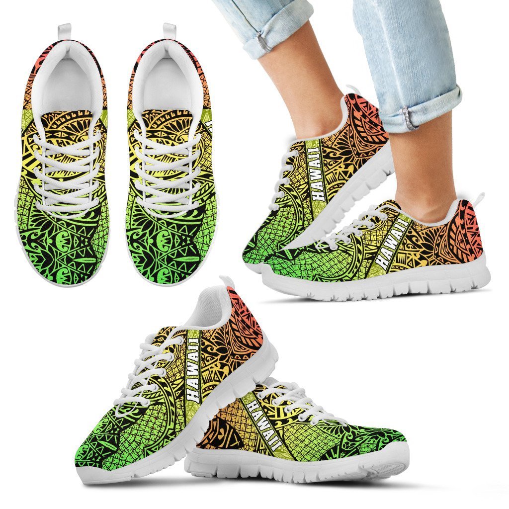 Hawaii Polynesian Sneakers 03 - AH - J9-SNEAKERS-Alohawaii-Kid's Sneakers-11 CHILD (EU28)-White-Vibe Cosy™
