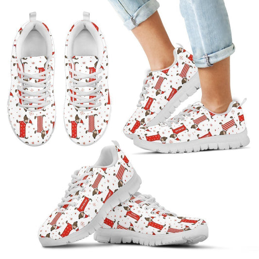 Dachshund Christmas Lover Kid's Sneakers-6teenth World™-Kid's Sneakers-11 CHILD (EU28)-Vibe Cosy™