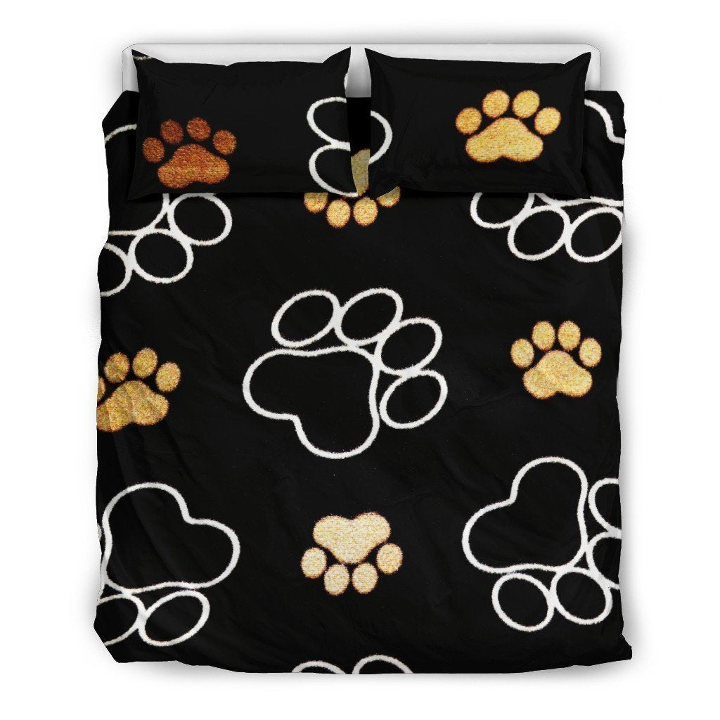 Black Paw Bedding Set-6teenth World™-Bedding Set-Twin-Vibe Cosy™
