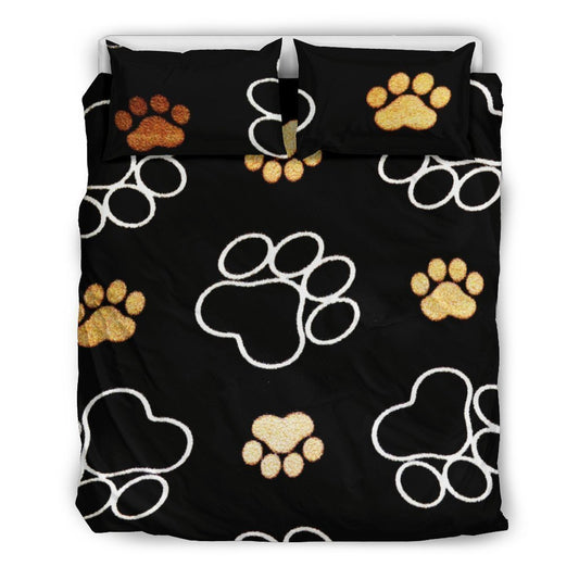 Black Paw Bedding Set-6teenth World™-Bedding Set-Twin-Vibe Cosy™