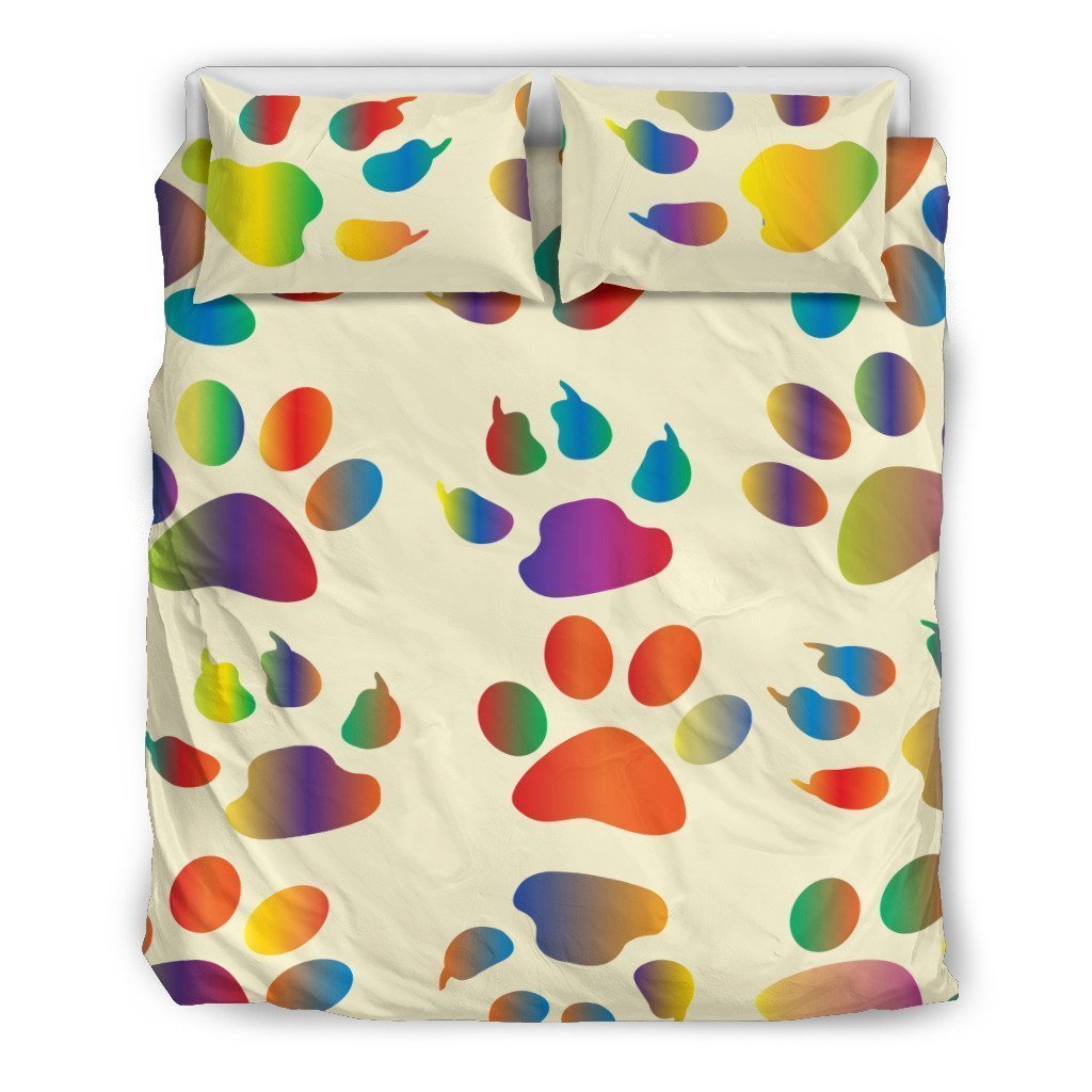 Coloful Paws Bedding Set-6teenth World™-Bedding Set-Twin-Vibe Cosy™