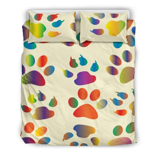 Coloful Paws Bedding Set-6teenth World™-Bedding Set-Twin-Vibe Cosy™