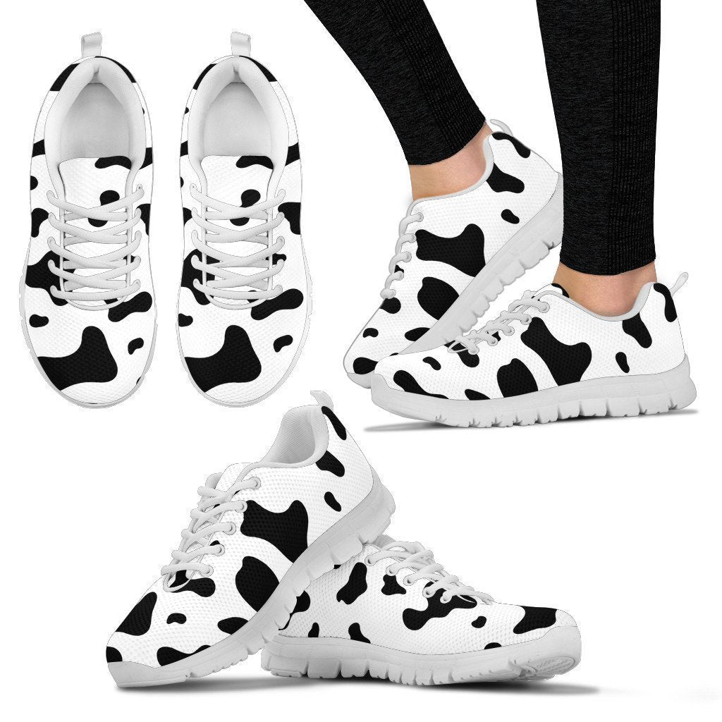 Cows Pattern Shoes-HbArts-Women's Sneakers - White - Shoes Cows-US5 (EU35)-Vibe Cosy™