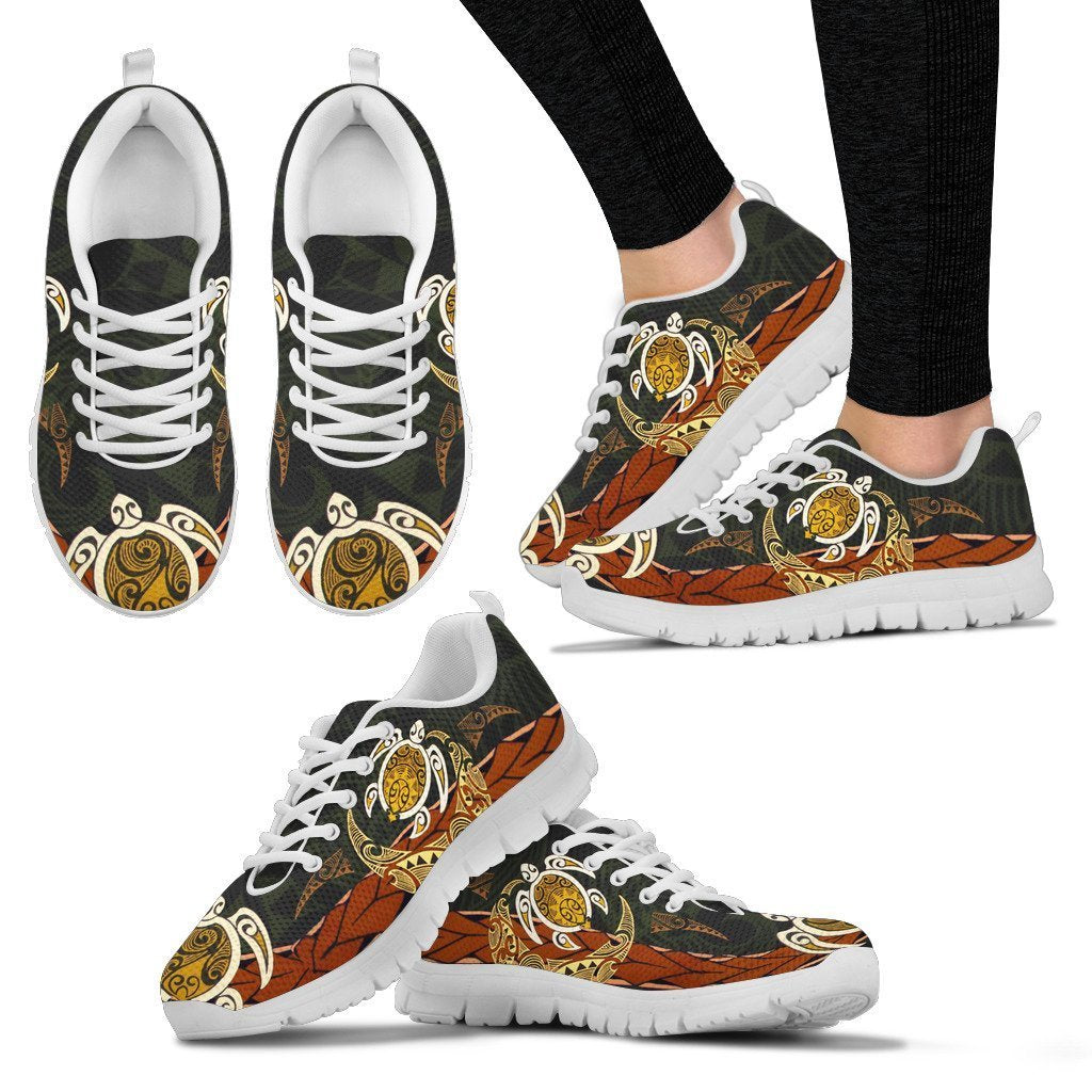 Turtle Polynesian Sneakers - AH-SNEAKERS-Alohawaii-Women's Sneakers-US5 (EU35)-White-Vibe Cosy™