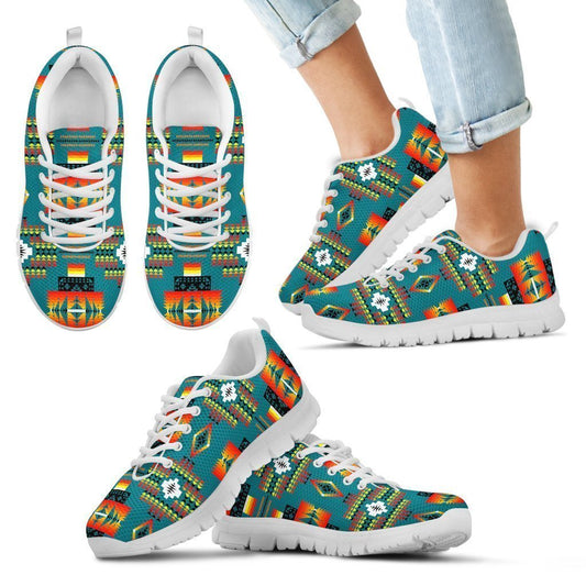 Seven Tribes Teal Sopo Kid's Sneakers White Sole-6teenth World™-Kid's Sneakers-11 CHILD (EU28)-Vibe Cosy™