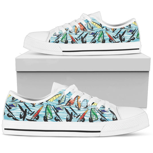 Windsurfing Low Top white Womens-6teenth World™-Women's Low Top Shoe-US5.5 (EU36)-Vibe Cosy™