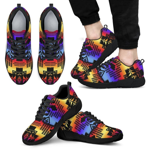 Seven Tribes Black with Sunset Sopo Men's Athletic Sneakers-6teenth World™-Men's Athletic Sneakers-US5 (EU38)-Vibe Cosy™