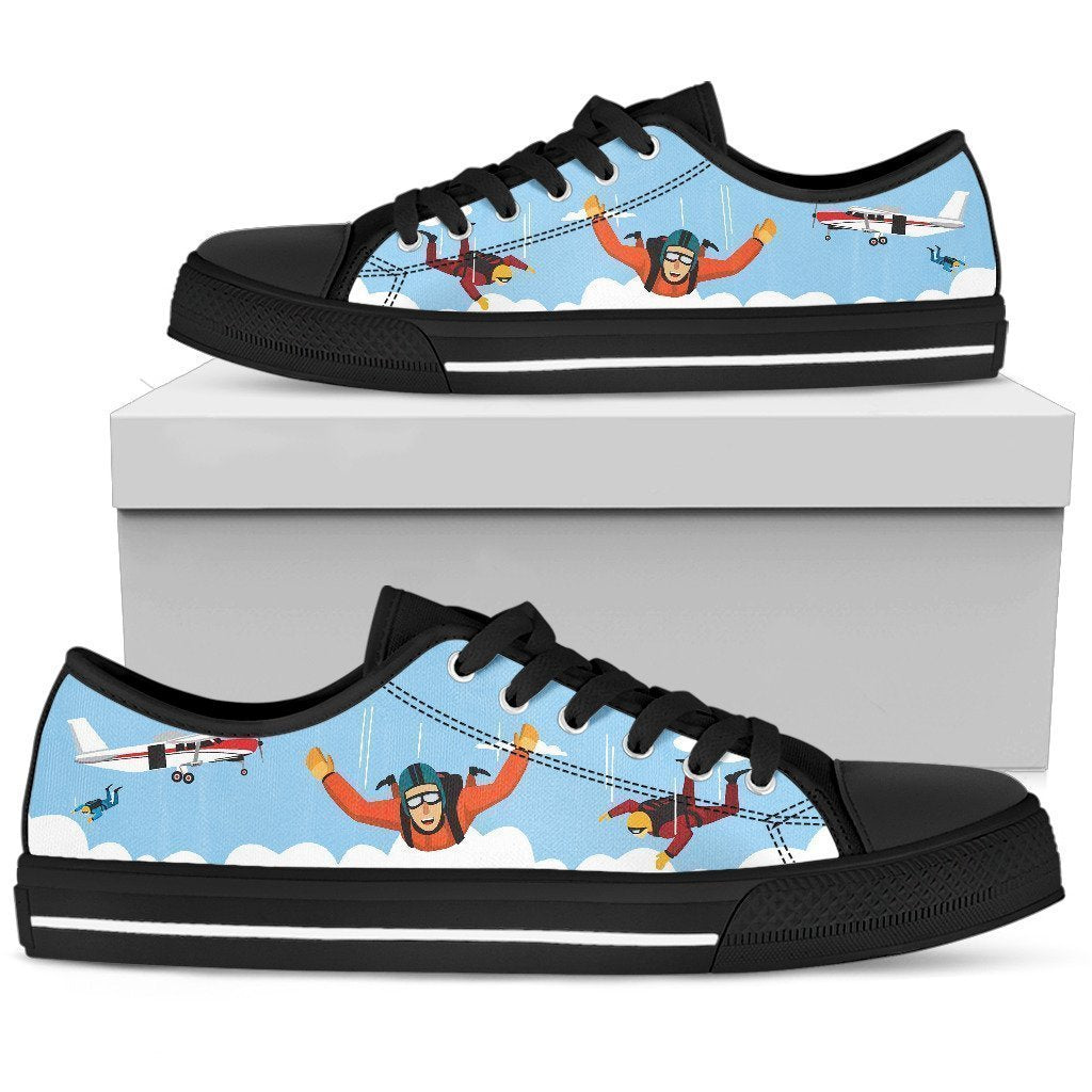 Skydiving Women's Low Top Shoe-6teenth World™-Women's Low Top Shoe-US5.5 (EU36)-Vibe Cosy™