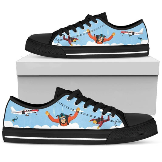 Skydiving Women's Low Top Shoe-6teenth World™-Women's Low Top Shoe-US5.5 (EU36)-Vibe Cosy™