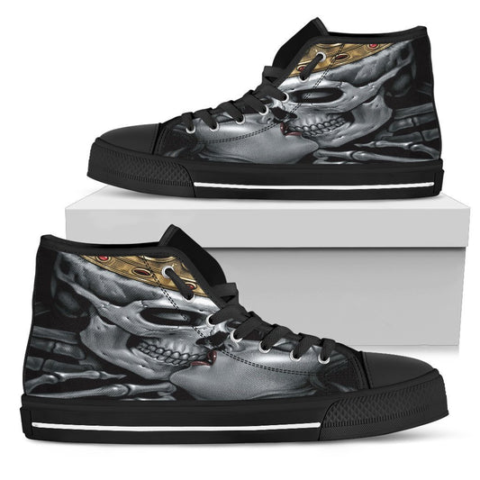 King and Queen Men's High Top Shoe-6teenth Outlet-Mens High Top - Black - King and Queen Men's Top Black Shoe-US5 (EU38)-Vibe Cosy™
