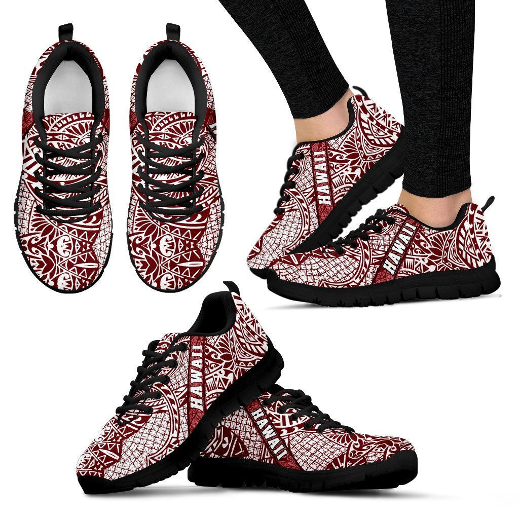 Hawaii Polynesian Sneakers 02 - AH - J9-SNEAKERS-Alohawaii-Women's Sneakers-US5 (EU35)-Black-Vibe Cosy™