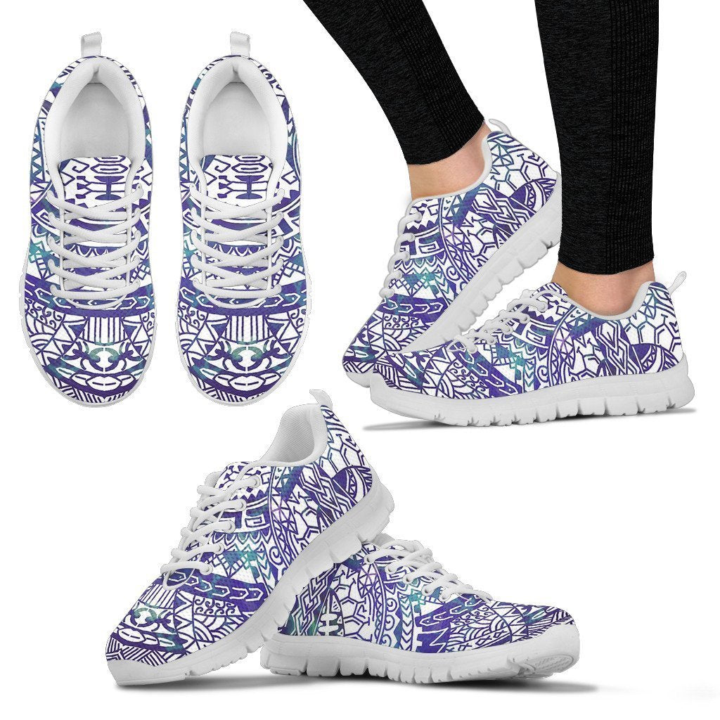 Poly Tribal Sneakers 08 - AH - J9-SNEAKERS-Alohawaii-Women's Sneakers-US5 (EU35)-White-Vibe Cosy™
