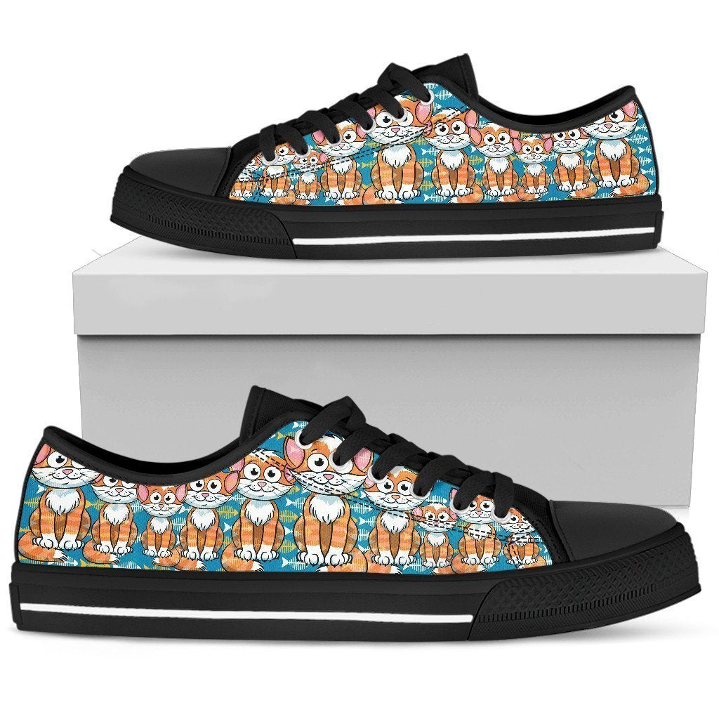 Cute Cat Women's Low Top Shoe-6teenth World™-Women's Low Top Shoe-US5.5 (EU36)-Vibe Cosy™