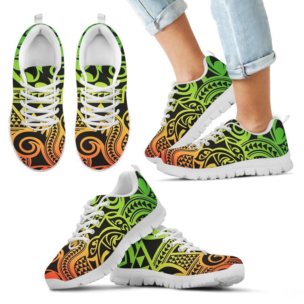 Poly Tribal Sneakers 35 - AH - J9-SNEAKERS-Alohawaii-Kid's Sneakers-11 CHILD (EU28)-White-Vibe Cosy™