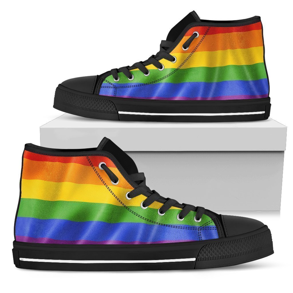 Pride shoes-Shoes-6teenth Outlet-Womens High Top - Black - Pride shoes-US5.5 (EU36)-Vibe Cosy™