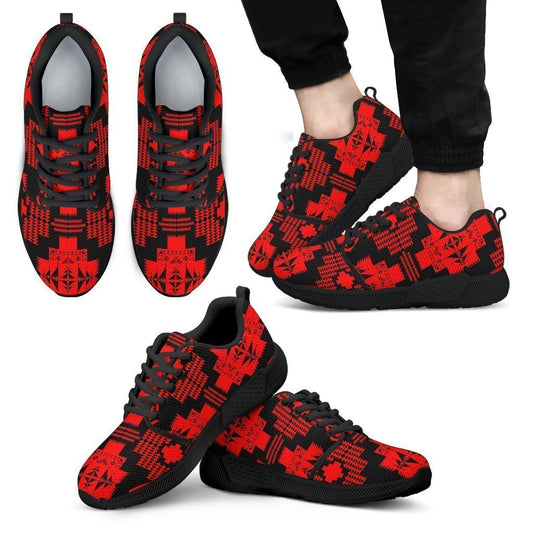 Seven Tribes Red with Black Sopo Men's Athletic Sneakers-6teenth World™-Men's Athletic Sneakers-US5 (EU38)-Vibe Cosy™