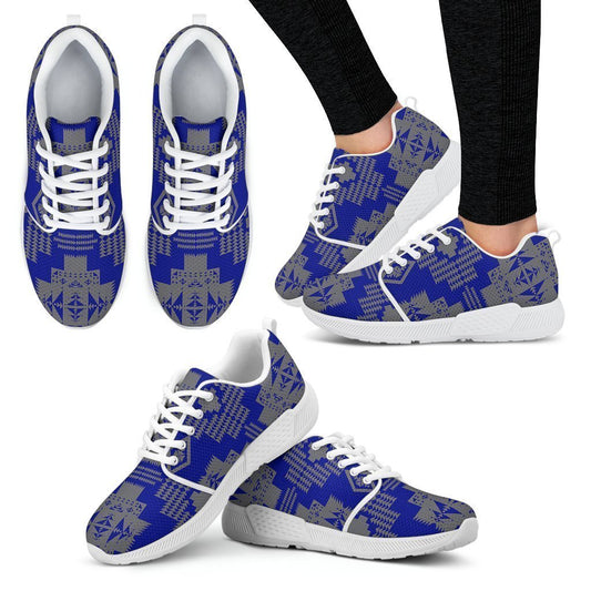 Seven Tribes Blue with Gray Sopo Women's Athletic Sneakers White Sole-6teenth World™-Women's Athletic Sneakers-US5 (EU35)-Vibe Cosy™