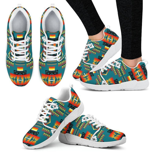 Seven Tribes Teal Sopo Women's Athletic Sneakers White Sole-6teenth World™-Women's Athletic Sneakers-US5 (EU35)-Vibe Cosy™