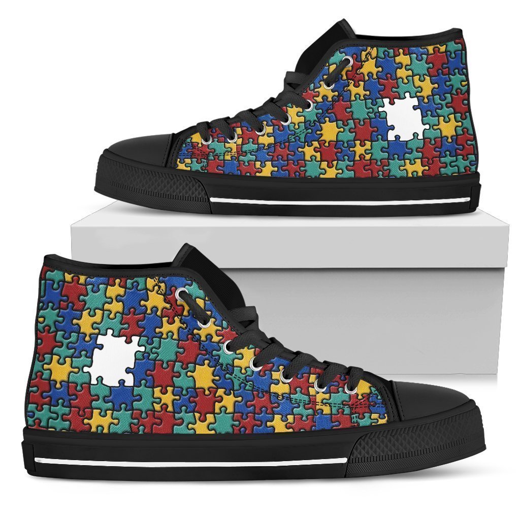 Autism Shoes-Shoes-6teenth Outlet-Mens High Top - Black - Autism Shoes-US5 (EU38)-Vibe Cosy™