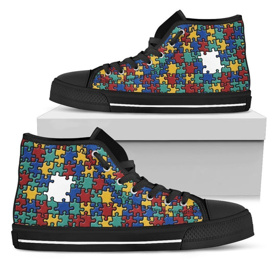 Autism Shoes-Shoes-6teenth Outlet-Mens High Top - Black - Autism Shoes-US5 (EU38)-Vibe Cosy™