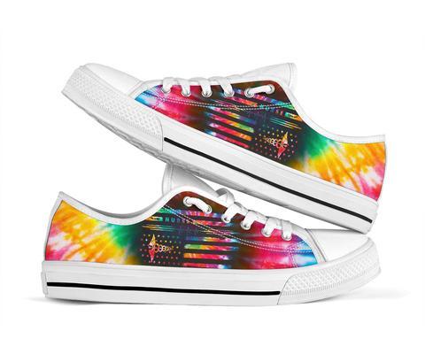Nurse Tie Dye Flag Low Top Shoes TA040708-TA-Women's low top-EU36 (US5.5)-Vibe Cosy™