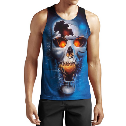 Love Skull 3D all over printed for man and women-Apparel-PL8386-Tank Top-S-Vibe Cosy™