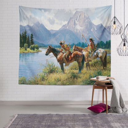 Native American 3D All Over Printed Tapestry