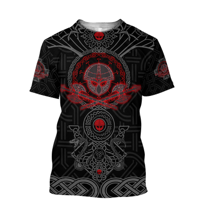 Love Viking Warriors tattoos 3D all over printed for man and women HHT30062001-Apparel-PL8386-T- Shirt-S-Vibe Cosy™
