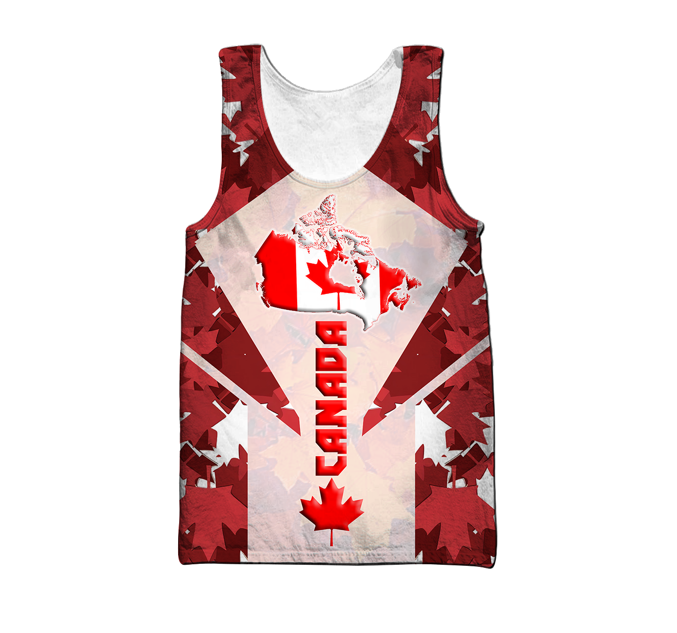 Canada 3dall over printed maple leaf generation-Apparel-PL8386-Tank Top-S-Vibe Cosy™