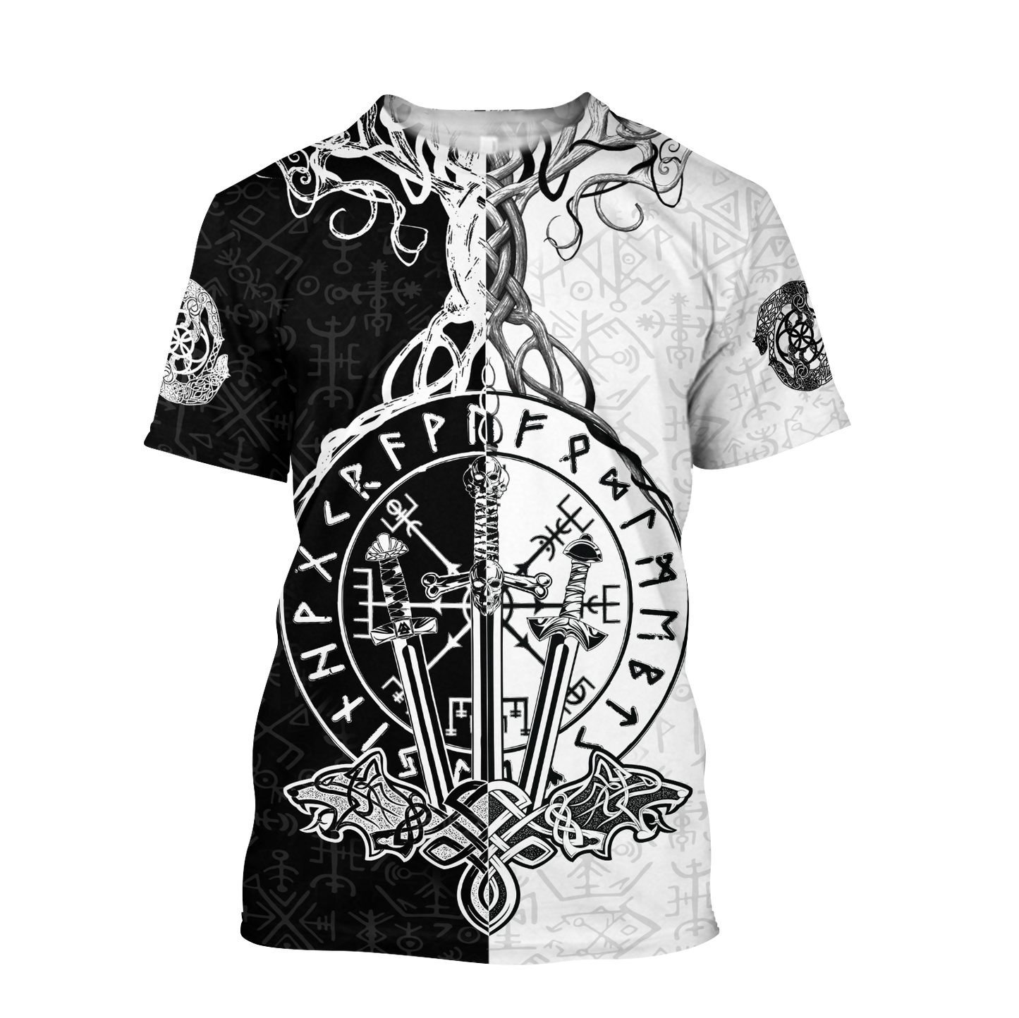 Love Viking Warriors tattoos 3D all over printed for man and women HHT01072002-Apparel-PL8386-T- Shirt-S-Vibe Cosy™