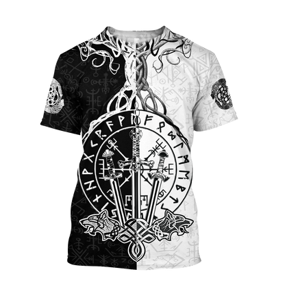 Love Viking Warriors tattoos 3D all over printed for man and women HHT01072002-Apparel-PL8386-T- Shirt-S-Vibe Cosy™