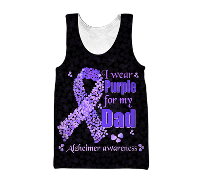 Dad Alzheimer Awareness 3D All Over Printed Shirts For Men and Women HHT06082001