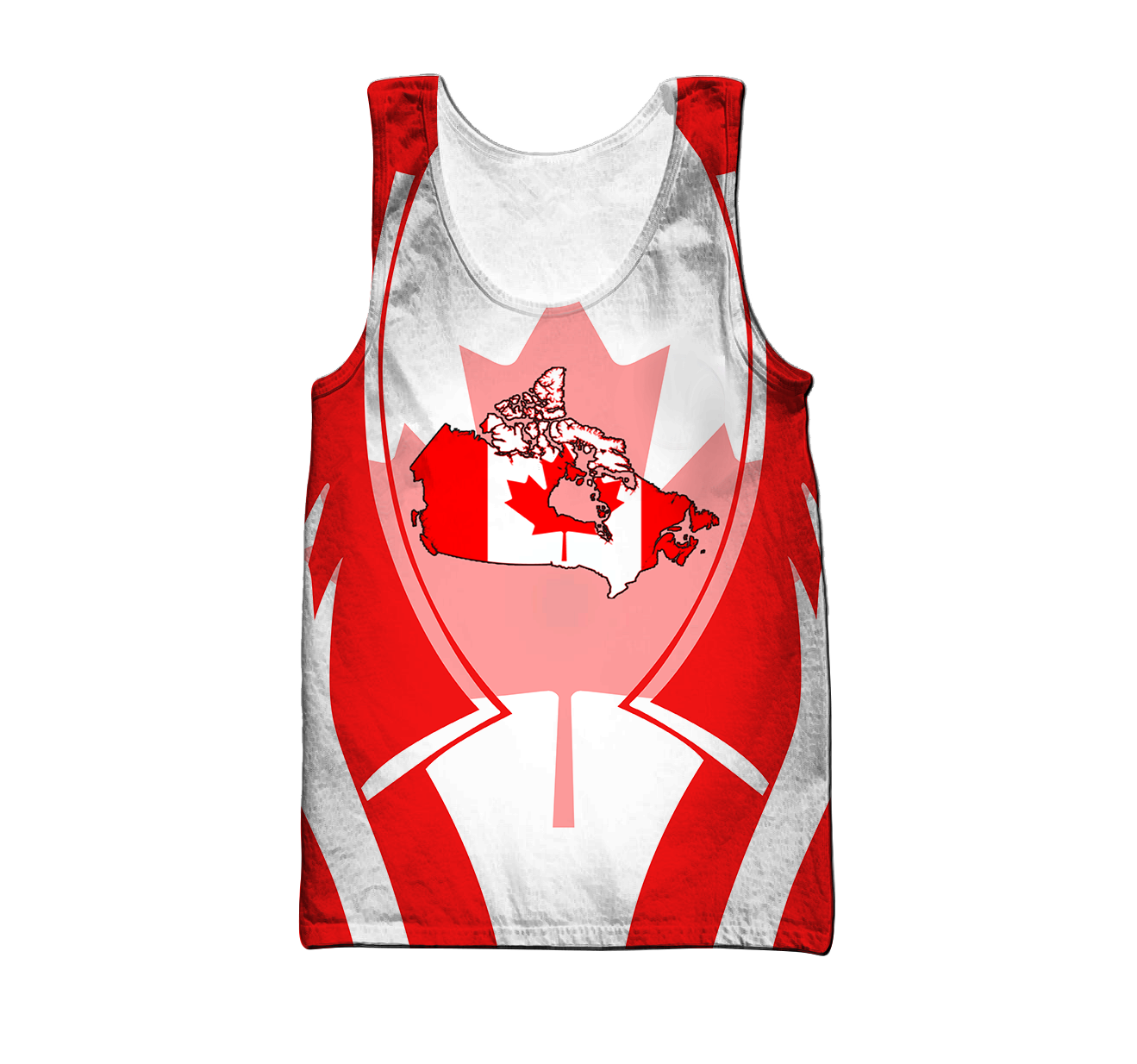 Canada In My Heart Red Maple Leaf Hoodie-HHT09072010-Apparel-PL8386-Tank Top-S-Vibe Cosy™
