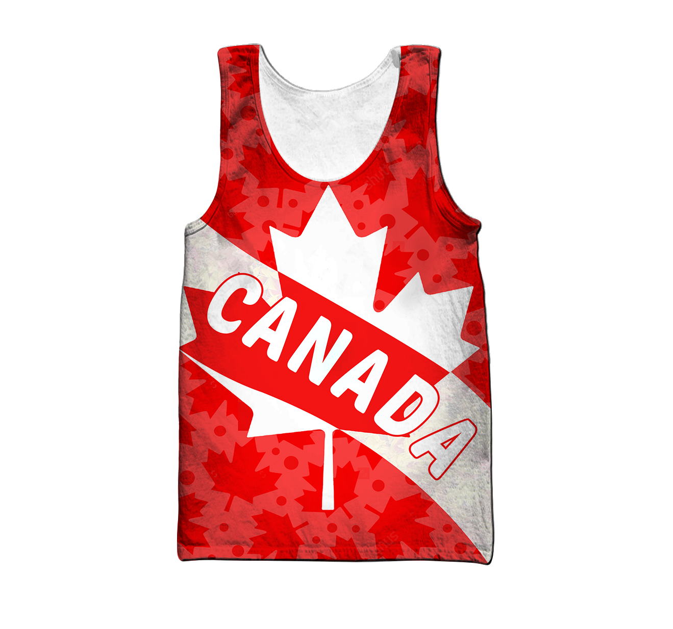Canada All Over Print Hoodie Maple Leaf-Apparel-PL8386-Tank Top-S-Vibe Cosy™