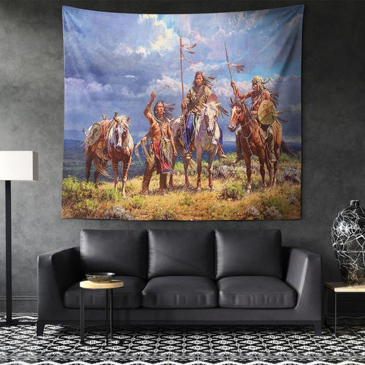 Native American 3D All Over Printed Tapestry